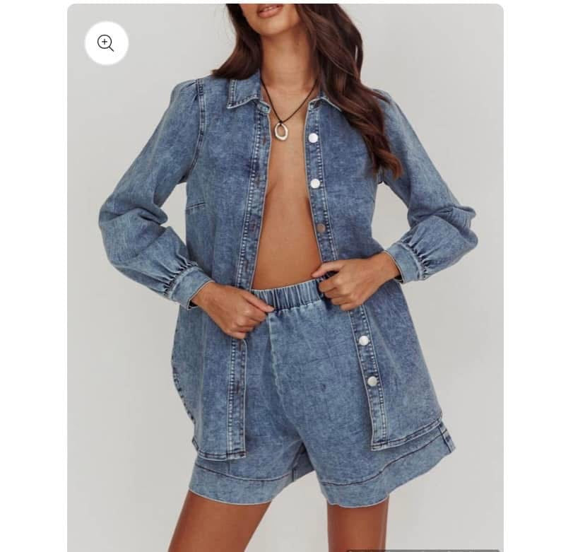 Indikah Denim Short set